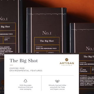 Artisan Coffee Co The Big Shot Pods Infographic  Environmenttal features